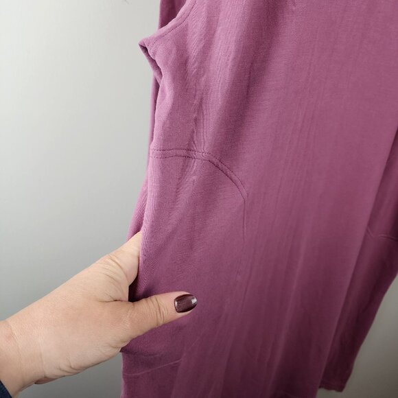Old Navy sz XL Live in French Terry Hooded Dress Mauve - Picture 6 of 12